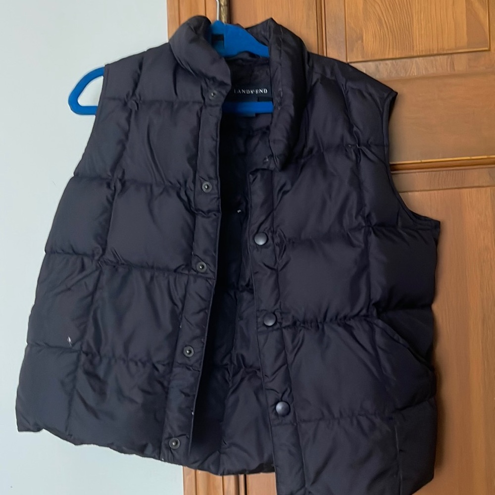 Lands end vest, blue jacket!